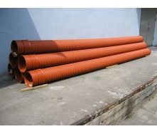 Труба для канализации гофрированная SN 10 см 150х6000 мм